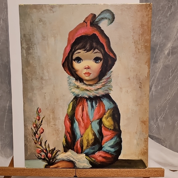 Charming Vintage Portrait Art Print - Mardi Gras Girl - Maio - Picture 12 of 12